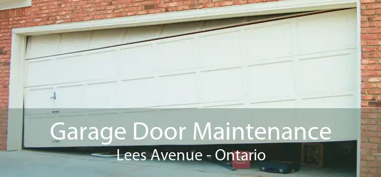 Garage Door Maintenance Lees Avenue - Ontario