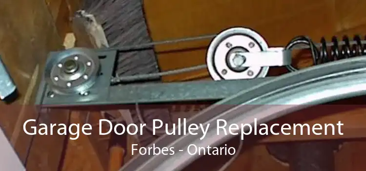 Garage Door Pulley Replacement Forbes - Ontario