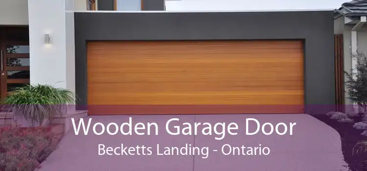 Wooden Garage Door Becketts Landing - Ontario