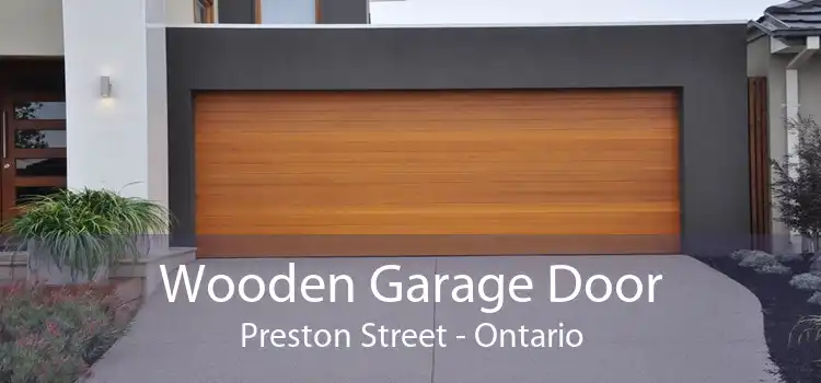 Wooden Garage Door Preston Street - Ontario