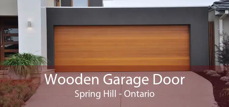 Wooden Garage Door Spring Hill - Ontario