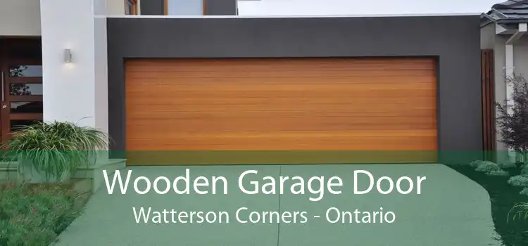 Wooden Garage Door Watterson Corners - Ontario
